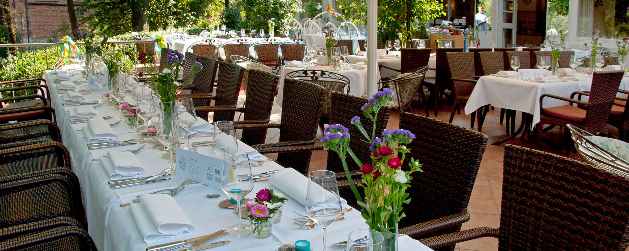 Eingedeckte Terrasse Betriebsfest